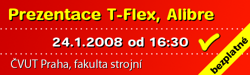 Bezplatné prezentace T-Flex, Alibre Design na ČVUT v Praze, fakulta strojní